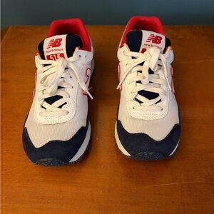 New Balance womens White and Navy Sneakers